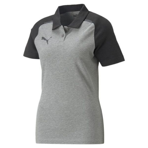 puma teamcup casuals polo wmn 658422 medium gray heather gr l