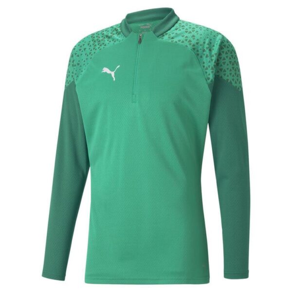 puma teamcup training 1 4 zip top 657982 pepper green gr