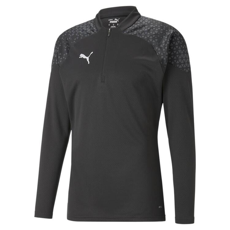 puma teamcup training 1 4 zip top 657982 puma black gr l