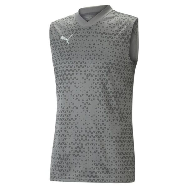 puma teamcup training jersey sl 657985 flat medium gray gr l