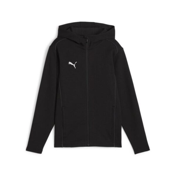 puma teamfinal casuals hooded jkt jr 658529 puma black puma silver gr 116