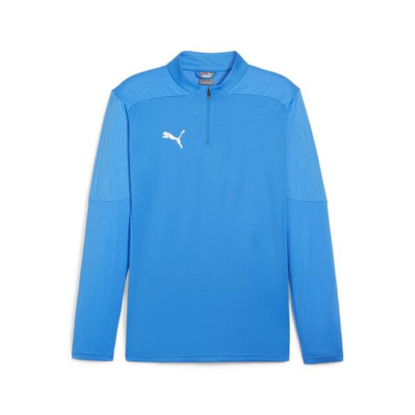 puma teamfinal training 1 4 zip top 658551 ignite blue puma silver gr