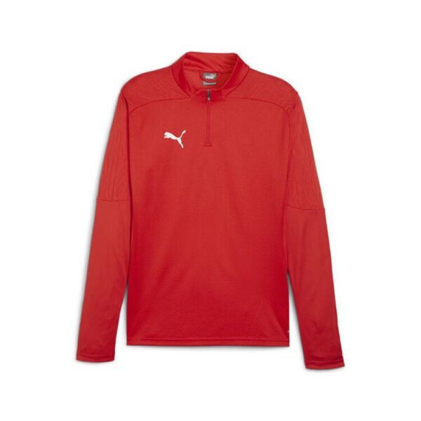 puma teamfinal training 1 4 zip top 658551 puma red puma silver gr l