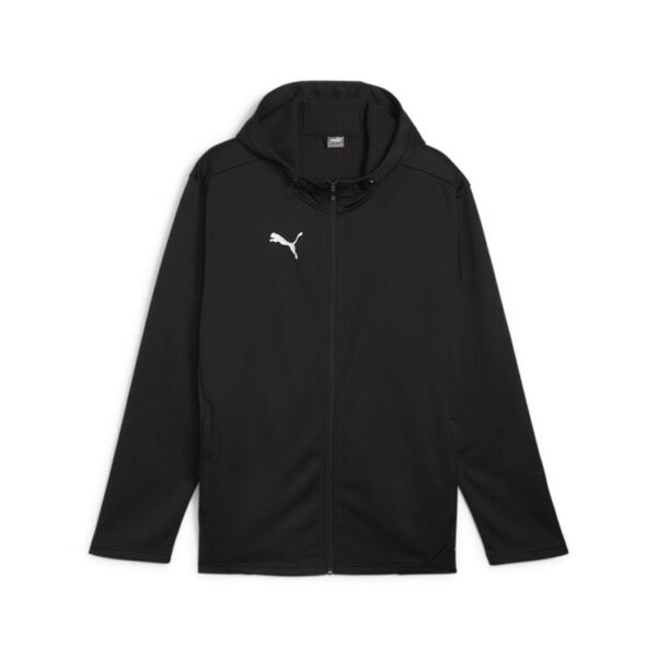 puma teamfinal training fleece jkt 658729 puma black puma silver gr l