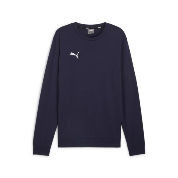 puma teamgoal casuals crew neck sweat 658592 puma navy puma white gr