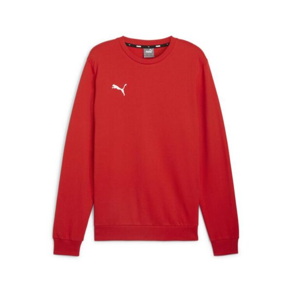 puma teamgoal casuals crew neck sweat 658592 puma red puma white gr l