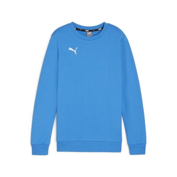 puma teamgoal casuals crew neck sweat jr 658593 ignite blue puma white gr 116