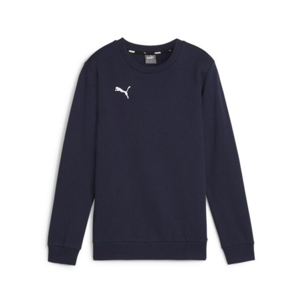 puma teamgoal casuals crew neck sweat jr 658593 puma navy puma white gr 116