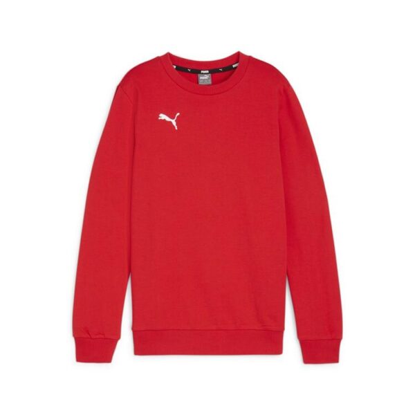 puma teamgoal casuals crew neck sweat jr 658593 puma red puma white gr 116