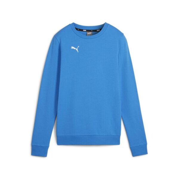 puma teamgoal casuals crew neck sweat wmn 658594 ignite blue puma white gr m