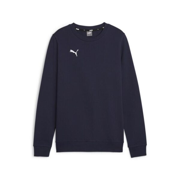 puma teamgoal casuals crew neck sweat wmn 658594 puma navy puma white gr l