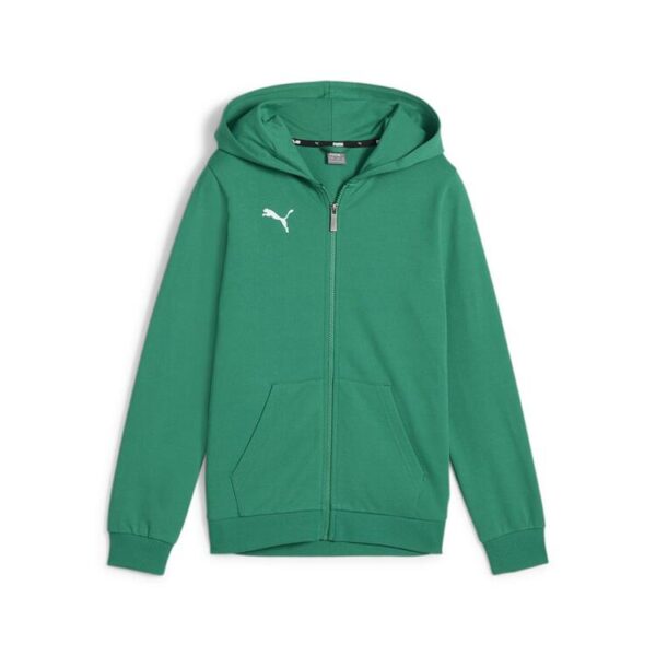 puma teamgoal casuals hooded jacket jr 658596 sport green puma white gr 116