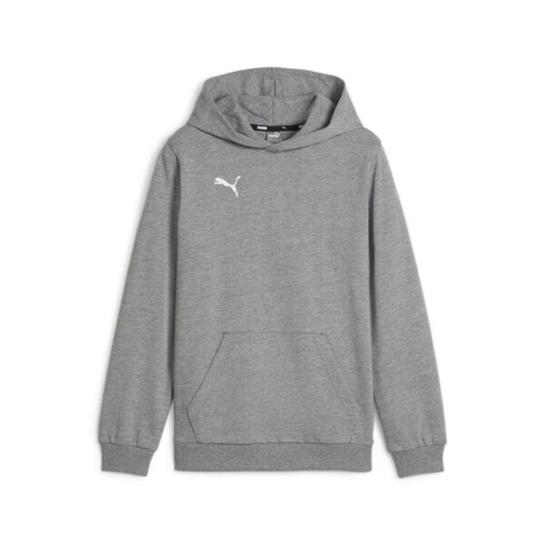 puma teamgoal casuals hoody jr 658619 medium gray heather puma white gr 116