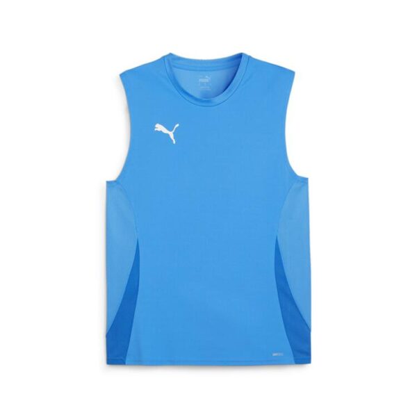 puma teamgoal sleeveless jersey 705913 electric blue lemonade puma white puma team royal gr l