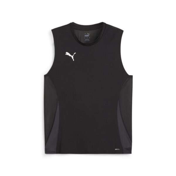 puma teamgoal sleeveless jersey 705913 puma black puma white flat dark gray gr l