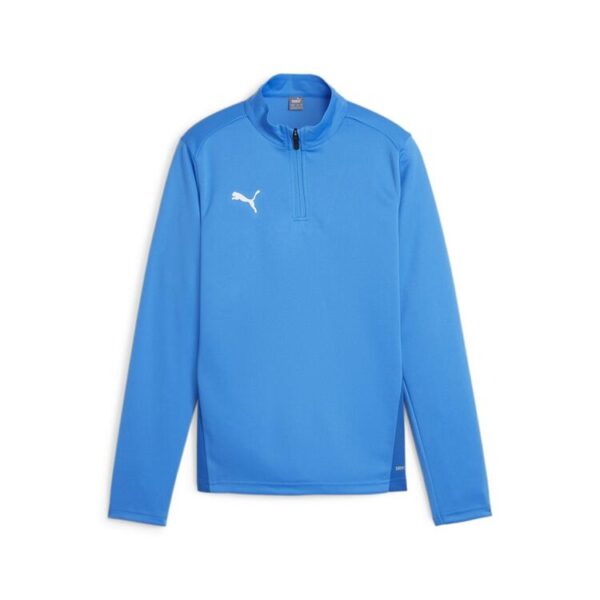 puma teamgoal training 1 4 zip top jr 658632 electric blue lemonade puma white puma team royal gr 116