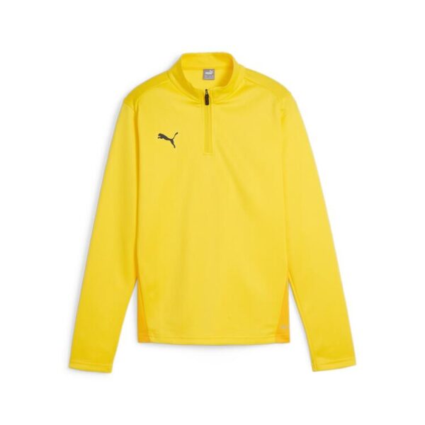 puma teamgoal training 1 4 zip top jr 658632 faster yellow puma black sport yellow gr 116