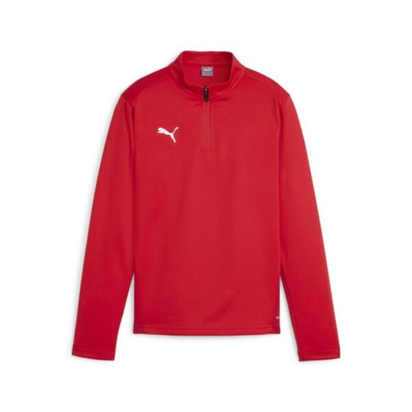 puma teamgoal training 1 4 zip top jr 658632 puma red puma white fast red gr 140