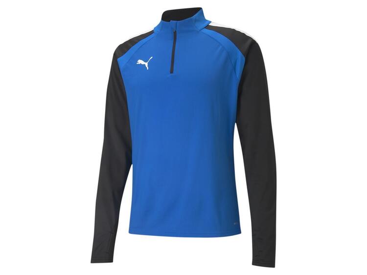 puma teamliga 1 4 zip top 657236 electric blue lemonade puma black gr