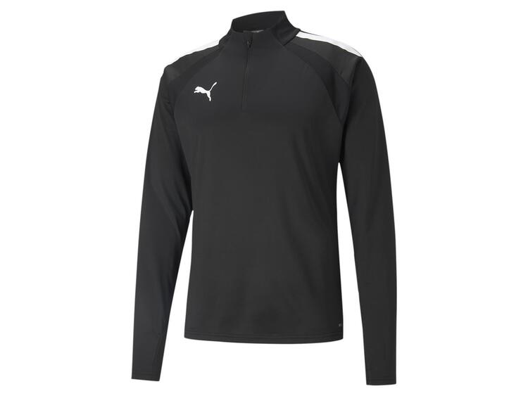 puma teamliga 1 4 zip top 657236 puma black puma white gr s