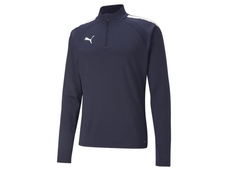 puma teamliga 1 4 zip top 657236 puma navy puma white gr l