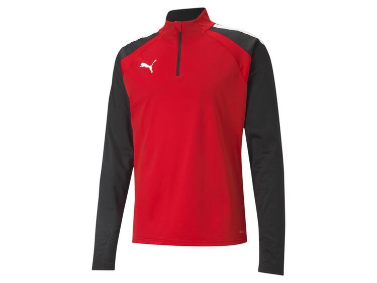 puma teamliga 1 4 zip top 657236 puma red puma black gr l