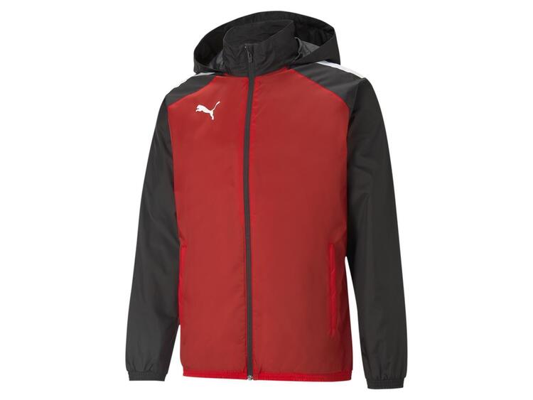 puma teamliga all weather jacket 657245 puma red puma black gr l