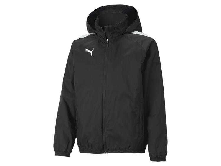 puma teamliga all weather jkt jr 657246 puma black puma black gr 116