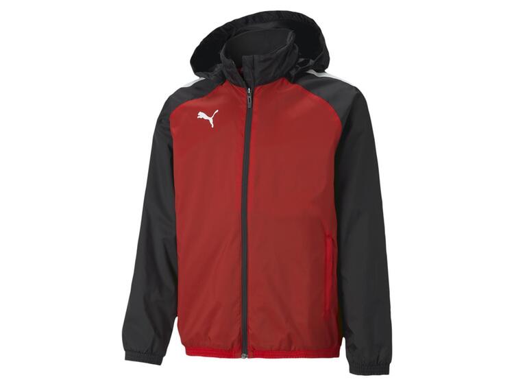 puma teamliga all weather jkt jr 657246 puma red puma black gr 116