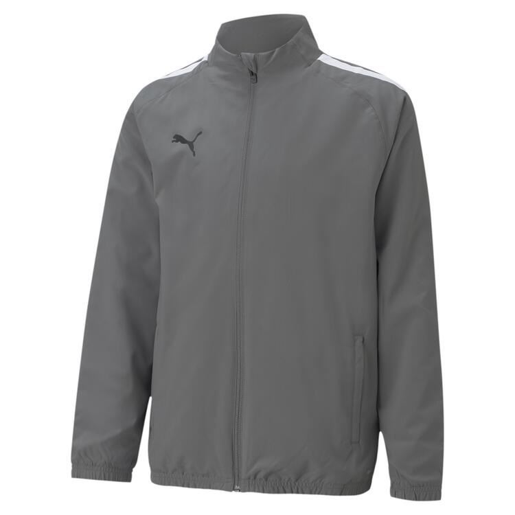 puma teamliga sideline jkt jr 657260 smoked pearl puma white gr 140