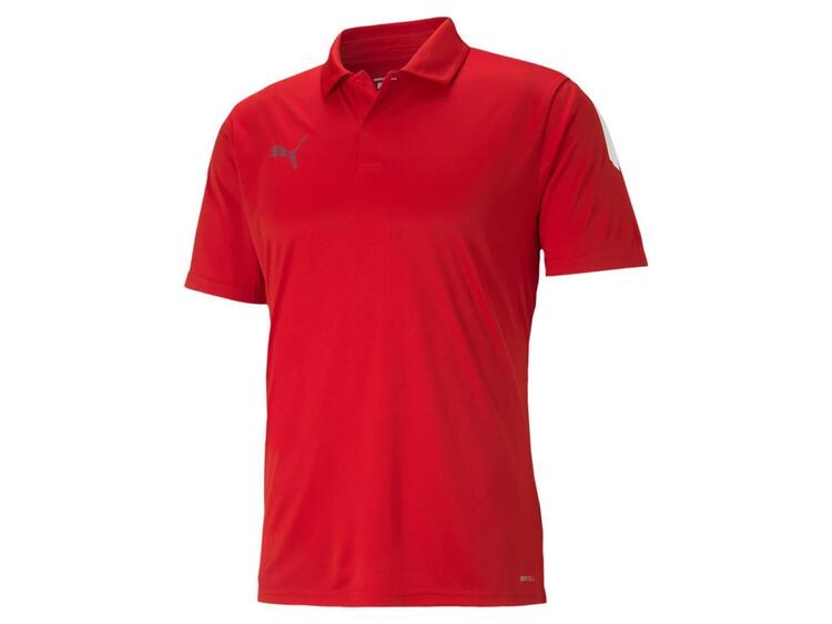 puma teamliga sideline polo 657257 puma red puma white gr m