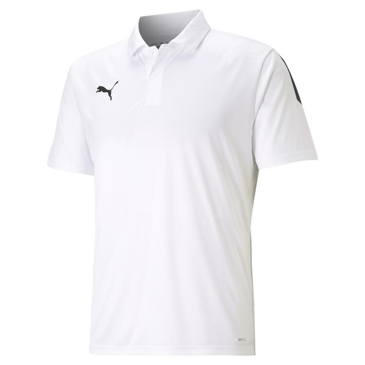 puma teamliga sideline polo 657257 puma white puma black gr l