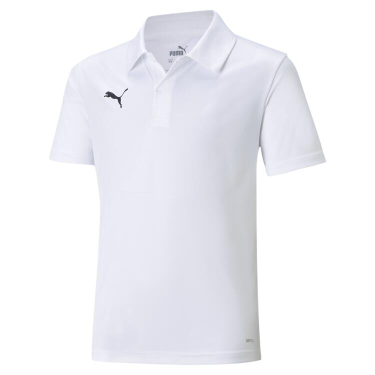 puma teamliga sideline polo jr 657258 puma white puma black gr 128