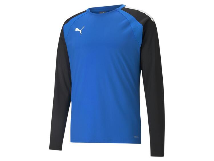 puma teamliga training sweat 657238 electric blue lemonade puma black gr l