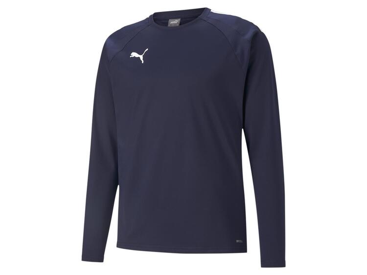 puma teamliga training sweat 657238 peacoat puma white gr m