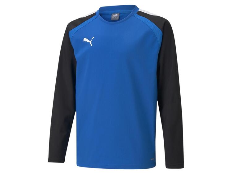 puma teamliga training sweat jr 657239 electric blue lemonade puma black gr 116