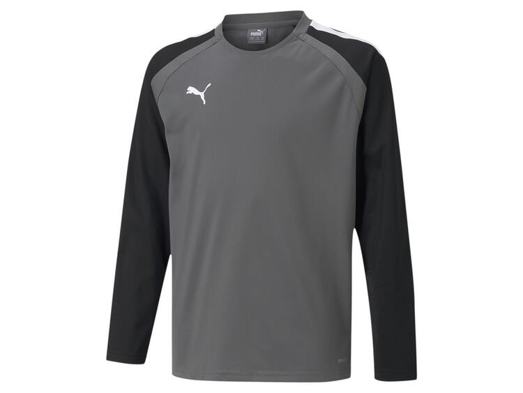 puma teamliga training sweat jr 657239 smoked pearl puma white gr 116