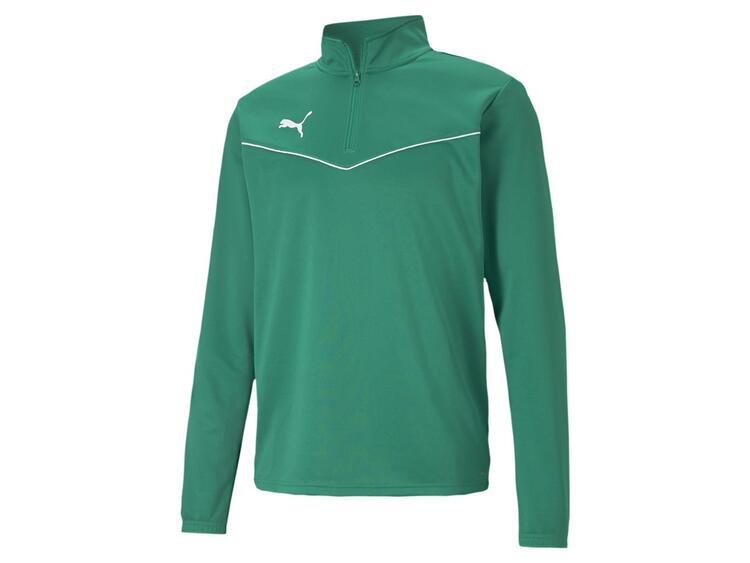 puma teamrise 1 4 zip top 657394 pepper green puma white gr m