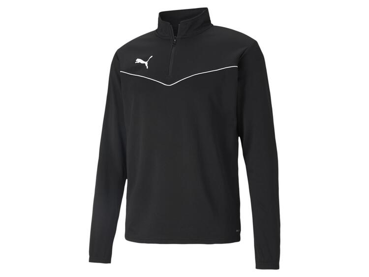 puma teamrise 1 4 zip top 657394 puma black puma white gr m