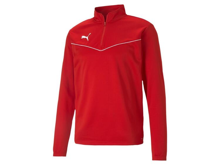 puma teamrise 1 4 zip top 657394 puma red puma white gr s