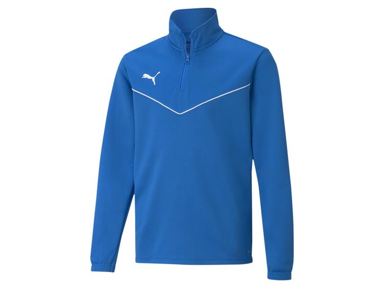 puma teamrise 1 4 zip top jr 657395 electric blue lemonade gr 164