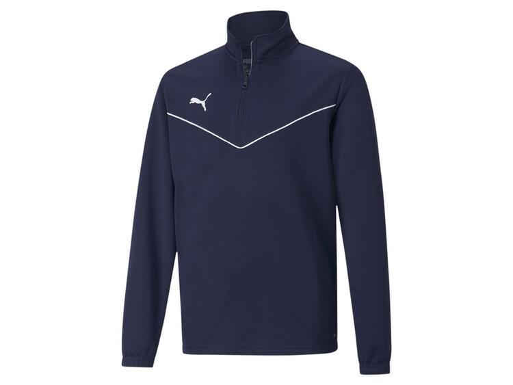 puma teamrise 1 4 zip top jr 657395 peacoat puma white gr 116