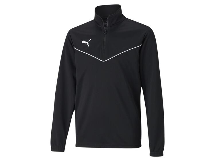 puma teamrise 1 4 zip top jr 657395 puma black puma white gr 152