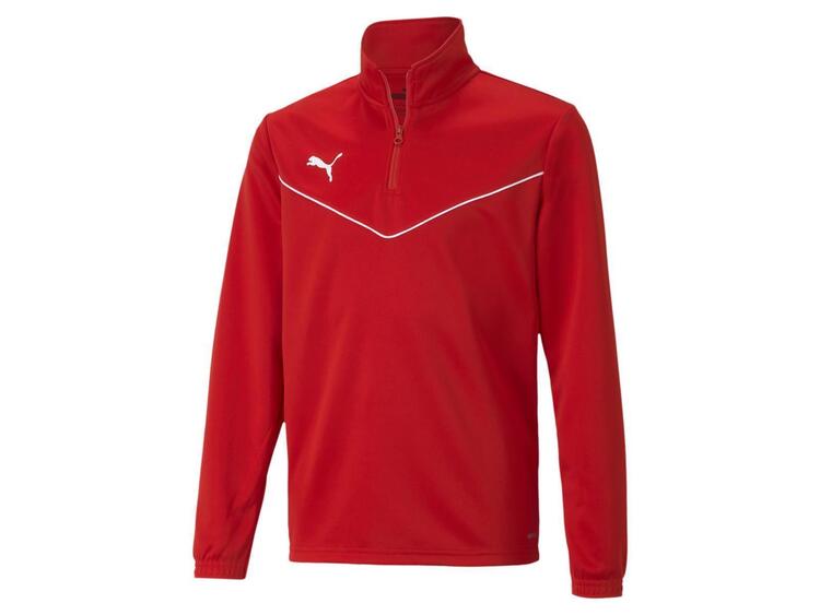 puma teamrise 1 4 zip top jr 657395 puma red puma white gr 164