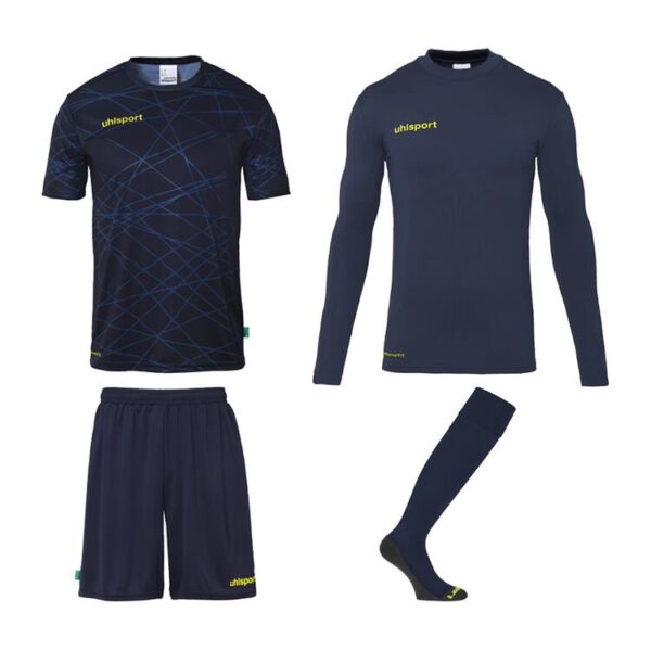 uhlsport prediction torwart set 100529241 marine fluo gelb gr 128