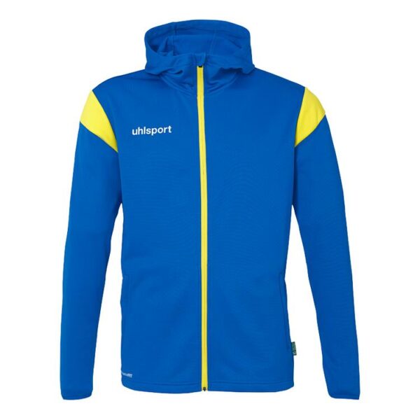 uhlsport squad 27 track hood jacke 100225744 azurblau limonengelb gr 116