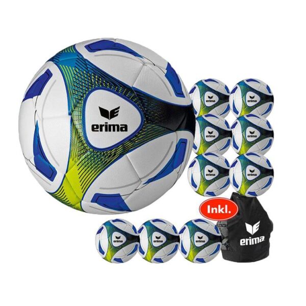 10x Erima Hybrid Training Fu?ball inkl. Ballsack