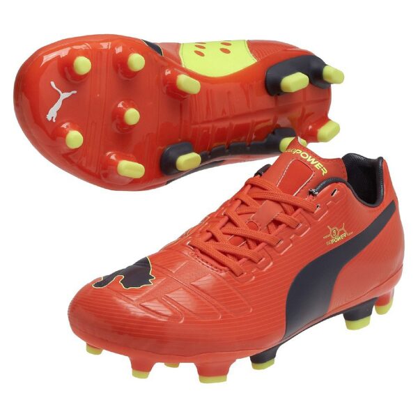 Puma evoPOWER 3 FG Jr fluro peach ombre blue fluro yellow 102960 1...