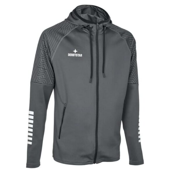 Derbystar Primo Kapuzenjacke v24 Herren 612042 grau weiss - Gr. XXL