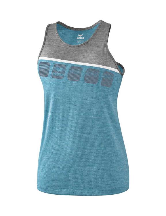 erima 5 c tanktop kinder oriental blue melange grau melange weiss 1081927 gr 164